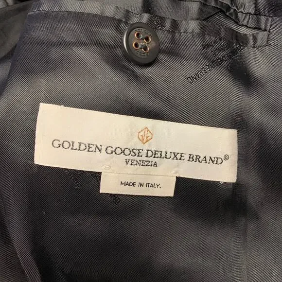 GOLDEN GOOSE Size S Pink Black White Wool Blend Plaid Shawl Lapel Coat - Picture 6 of 9